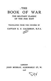 Cover of: The Book of War: The Military Classic of the Far East by Everard Ferguson Calthrop