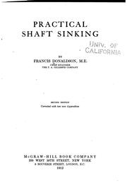Cover of: Practical Shaft Sinking by Francis Donaldson