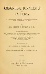 Cover of: Congregationalists in America | Albert Elijah Dunning
