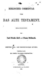 Cover of: Biblischer Commentar über die zwölf kleinen Propheten