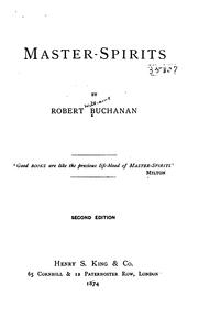 Cover of Master-spirits by Robert Williams Buchanan
