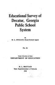 Cover of: Educational Survey of Decatur, Georgia: Public School System