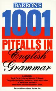 Cover of: Barron's 1001 pitfalls in English grammar