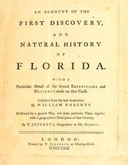 Cover of: An account of the first discovery, and natural history of Florida: with a particular detail of the several expeditions and descents made on that coast