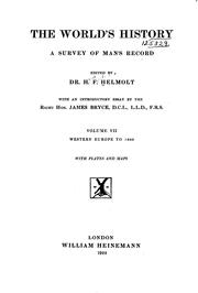 Cover of: The World's History: A Survey of Man's Record by Hans Ferdinand Helmolt