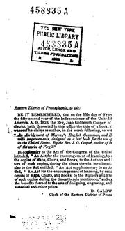 Cover of: An Abridgement of Murray's English Grammar and Exercises: With Improvements Designed as a Text ...