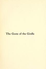 Cover of: geste of the girdle.