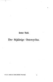 Cover of: Studien zur christlich-mittelalterlichen Chronologie. Der 84jährige Ostercyclus und seine Quellen