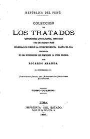 Cover of: Colección de los tratados, convenciones capitulaciones, armisticios, y otros actos diplomáticos ...