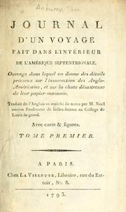 Cover of: Journal d'un voyage fait dans l'intérieur de l'Amérique Septentrionale. by Thomas Anburey