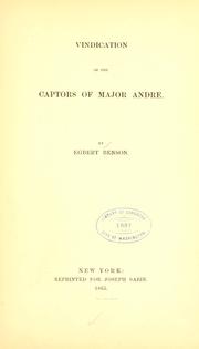 Cover of: Vindication of the captors of Major André.