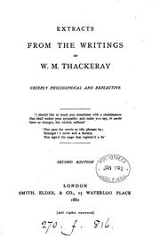 Cover of: EXTRACTS FROM THE WRITINGS OF W. M. THACKERAY by William Makepeace Thackeray