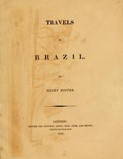 Cover of: Travels in Brazil. by Koster, Henry