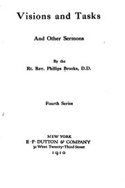 Cover of: Visions and Tasks: and Other Sermons
