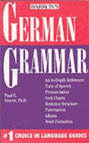Cover of: German grammar by Paul G. Graves