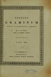 Cover of: Species Graminum by Karl Bernhard Trinius