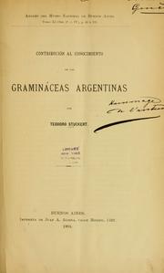 Contribución al conocimiento de las Gramináceas argentinas by Teodoro Stuckert