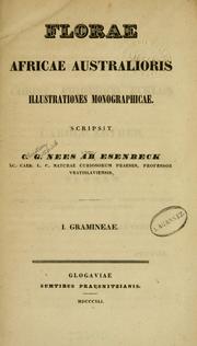 Florae Africae Australioris illustrationes monographicae by Christian Gottfried Daniel Nees von Esenbeck