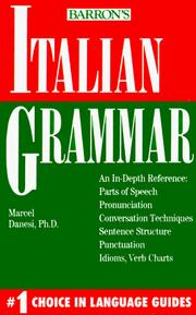 Cover of: Italian grammar