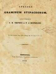 Cover of: Species Graminum Stipaceorum. by Karl Bernhard Trinius