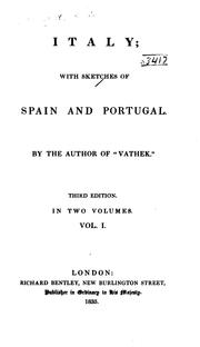 Cover of: Italy: With Sketches of Spain and Portugal by William Beckford