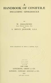 Cover of: A handbook of Coniferæ including Ginkgoaceæ by William Dallimore