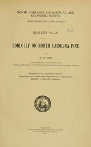 Cover of: Loblolly, or North Carolina pine