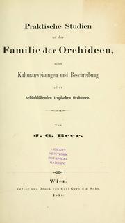 Cover of: Praktische studien an der familie der orchideen: nebst kulturanweisungen und beschreibung aller schönblühenden tropischen orchideen.