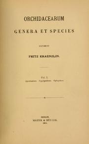 Cover of: Orchidacearum genera et species.