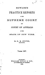 Cover of: Howard's Practice Reports in the Supreme Court and Court of Appeals of the ...