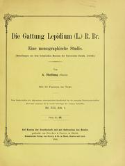 Cover of: Die Gattung Lepidium (L.) R. Br. by Albert Thellung