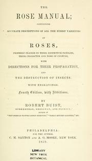 The rose manual by Robert Buist