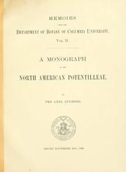 Cover of: A monograph of the North American Potentilleae by Rydberg, Per Axel
