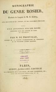 Cover of: Monographie du genre rosier