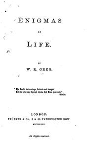 Cover of: Enigmas of Life by William Rathbone Greg