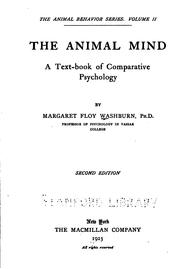 Cover of: The Animal Mind: A Text-book of Comparative Psychology