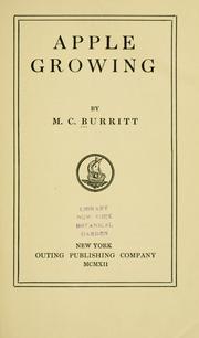 Cover of: Apple growing