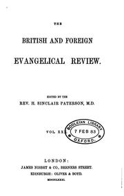 The British and Foreign Evangelical Review