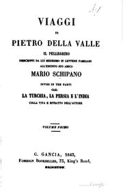 Cover of: Viaggi Di Pietro Della Valle, Il Pellegrino: descritti da lui medesimo in ...