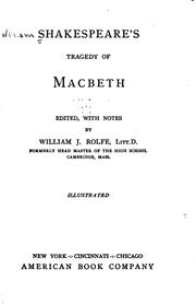 Cover of: Shakespeare's Tragedy of Macbeth by William Shakespeare