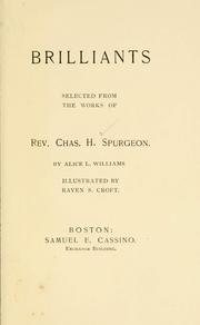 Cover of: Brilliants: selected from the works of C.H. Spurgeon