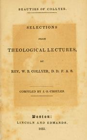 Cover of: Selections from theological lectures