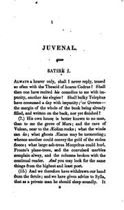 Cover of: Juvenal and Persius Literally Translated for the Use of Students by William Smart