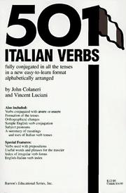 Cover of: 501 Italian verbs: fully conjugated in all the tenses in a new easy-to-learn format alphabetically arranged