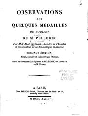 Cover of: Observations sur quelques médailles du cabinet de M. Pellerin by Le Blond