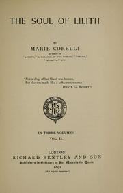 Cover of: The soul of Lilith by Marie Corelli