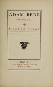 Cover of: Adam Bede. by George Eliot