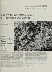 Cover of: guide to age determination of bobwhite quail embryos