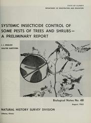 Cover of: Systemic insecticide control of some pests of trees and shrubs: a preliminary report