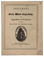 Cover of: Specimens of Early Wood Engraving: Being Impreffions of Wood-Cuts by Charnley